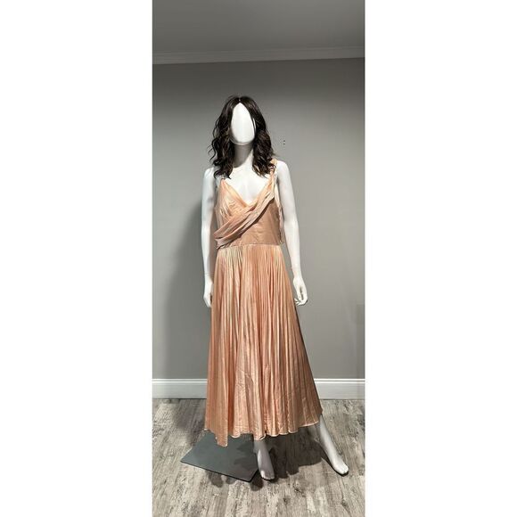 Theia cara Pink Pleated Cocktail Dress Size 14 NWT - Picture 2 of 9